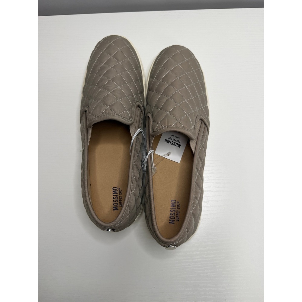 Mossimo Supply Co Womens Quilted Slip On Sneakers Taupe Brown Size 10 NEW